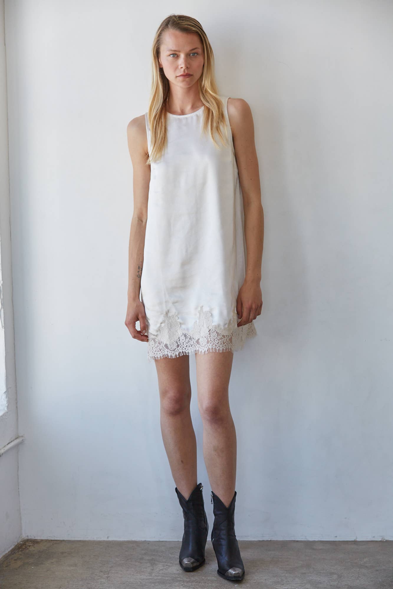 Satin Sleeveless Mini