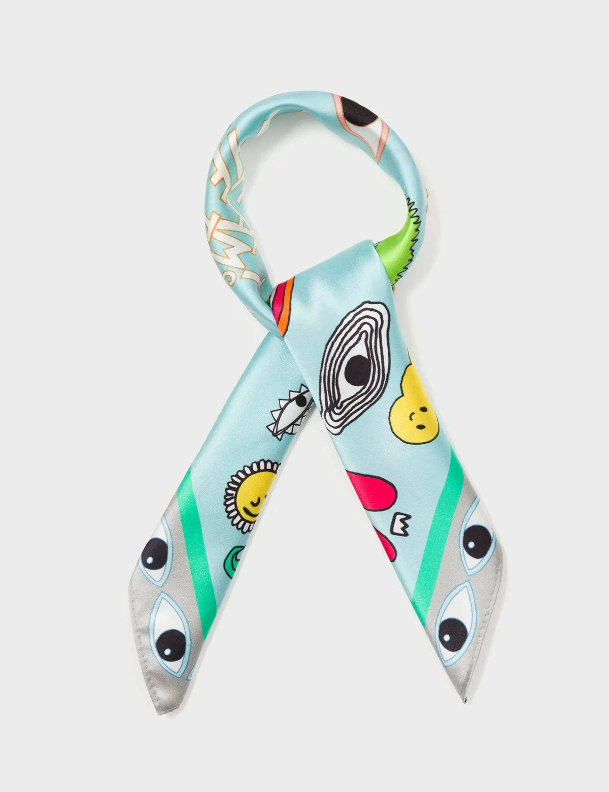 Blue Silk Scarf - Dreams Can Come True