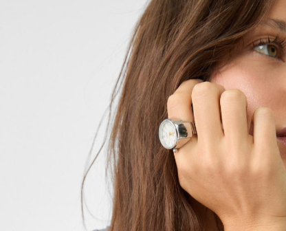 Watch Ring- Stainless Steel- Quartz Stretch Ring- Gift Box