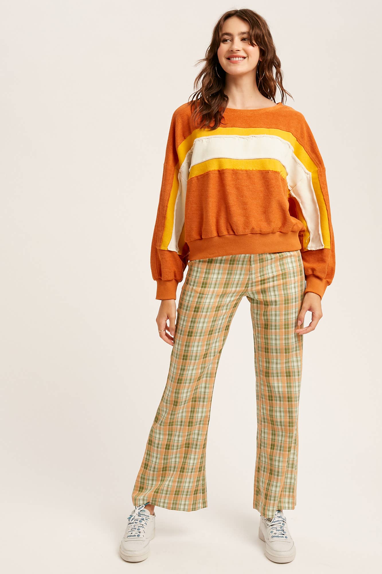 Colorblock Striped Knit Pullover