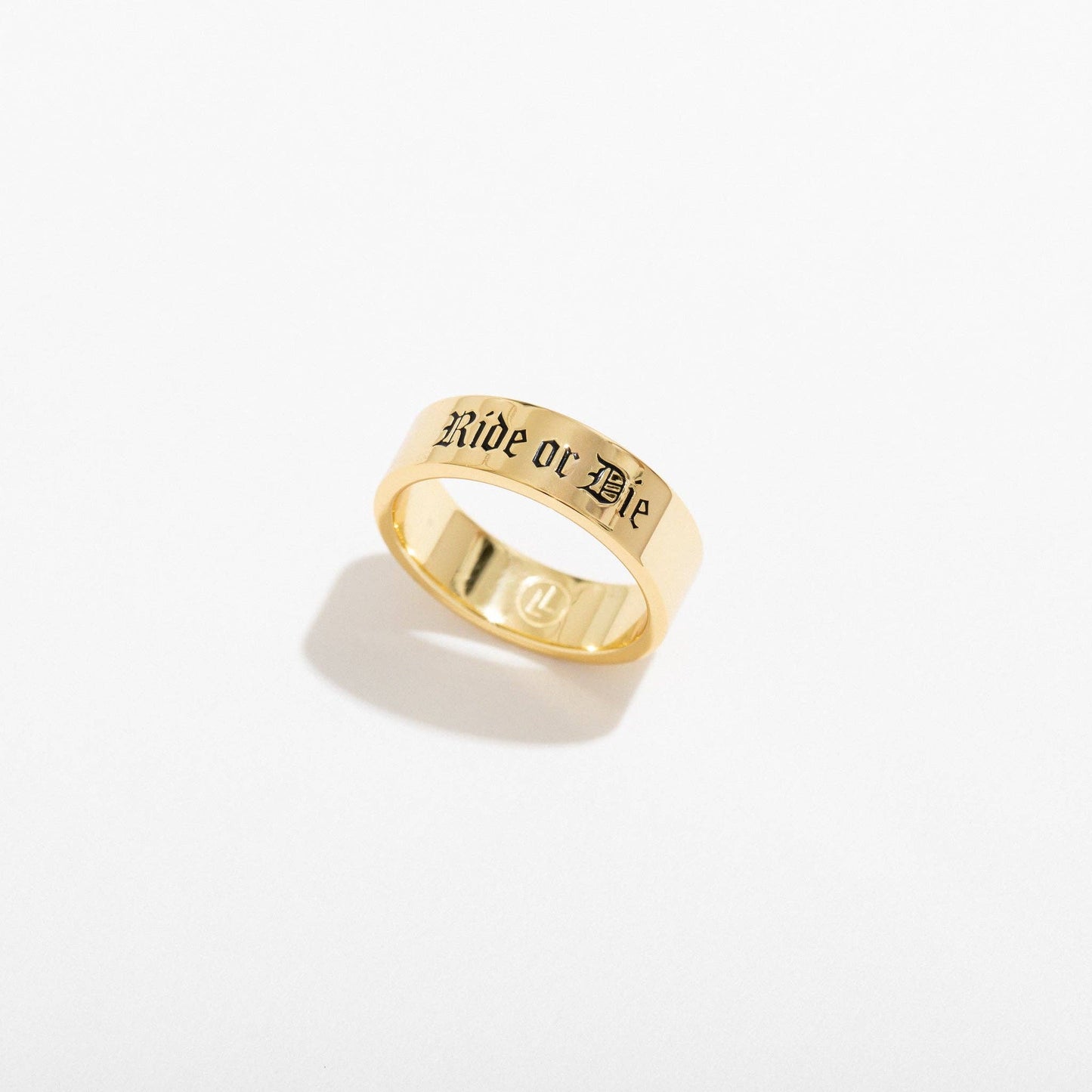 14K Gold Plated Ride or Die Eternity Band Ring