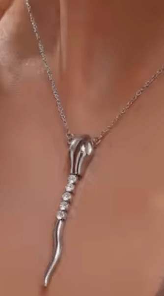 Snake - Tennis Necklace Serpent - Steel 14K CZ necklace - Tsuru