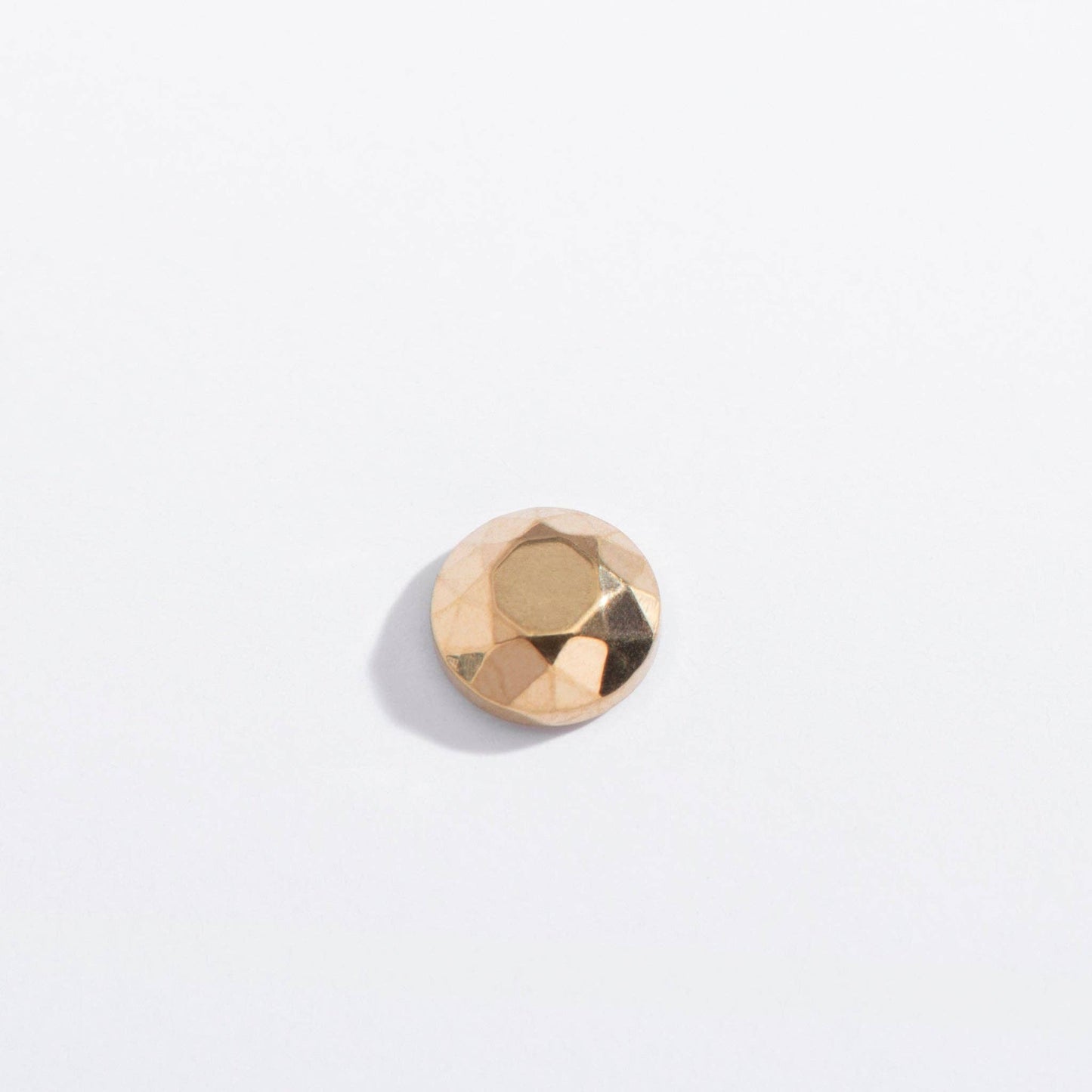 14k Gold PVD or Titanium Faceted Circle Flat Back Studs