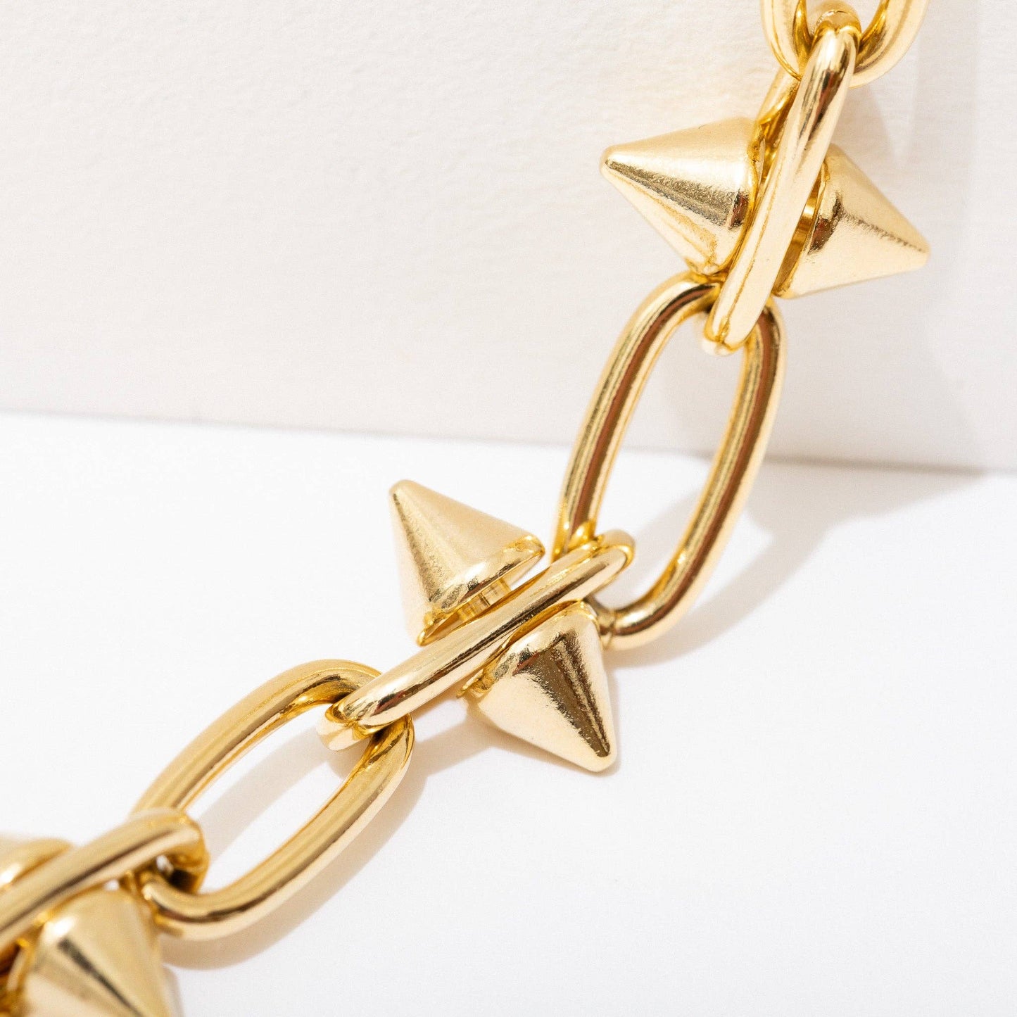 Toom Spike Chain Necklace - 14K Gold Plate or Sterling Silver Plate