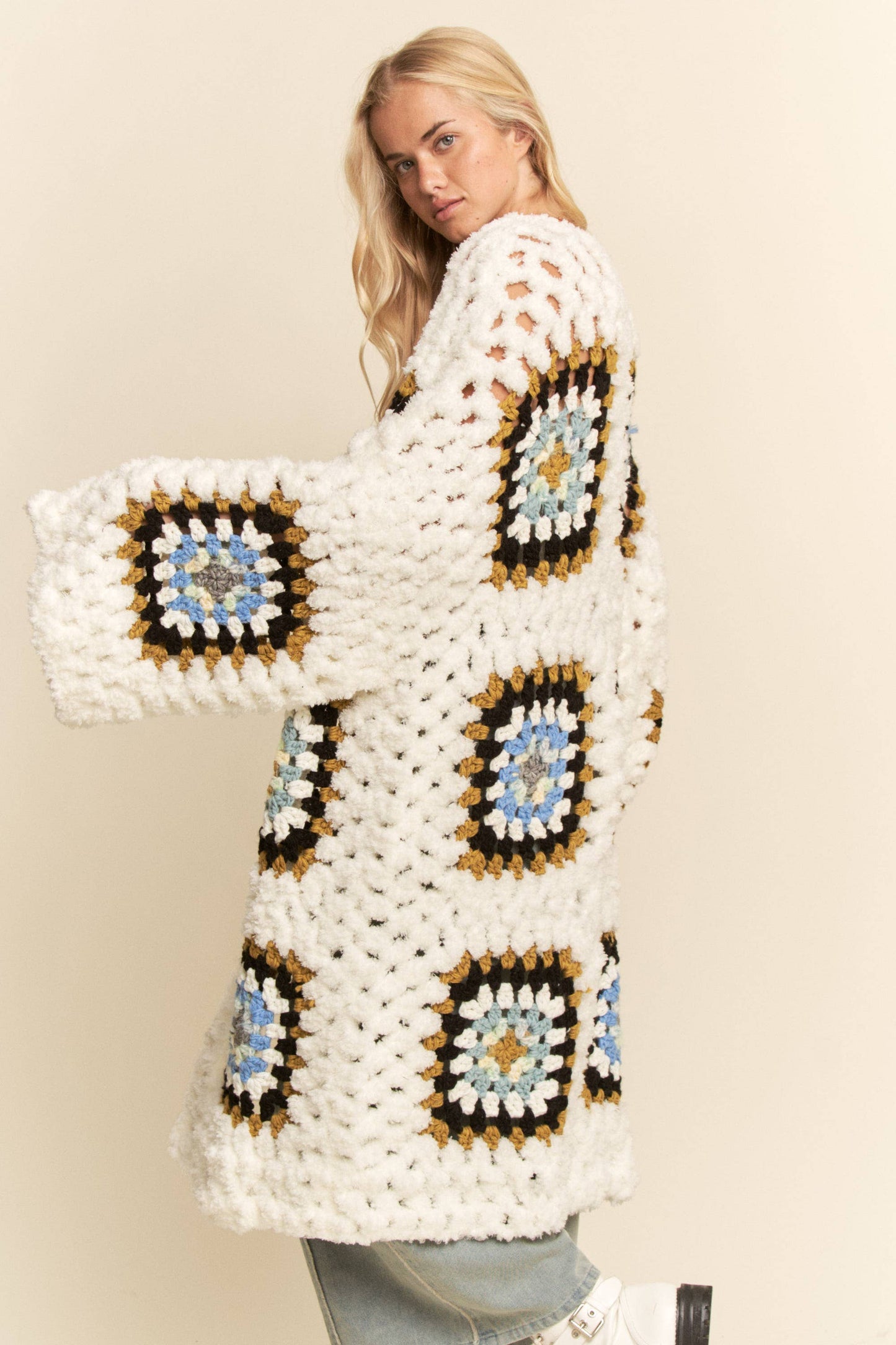 PRINT LONG SLEEVES BUTTON DOWN CARDIGAN