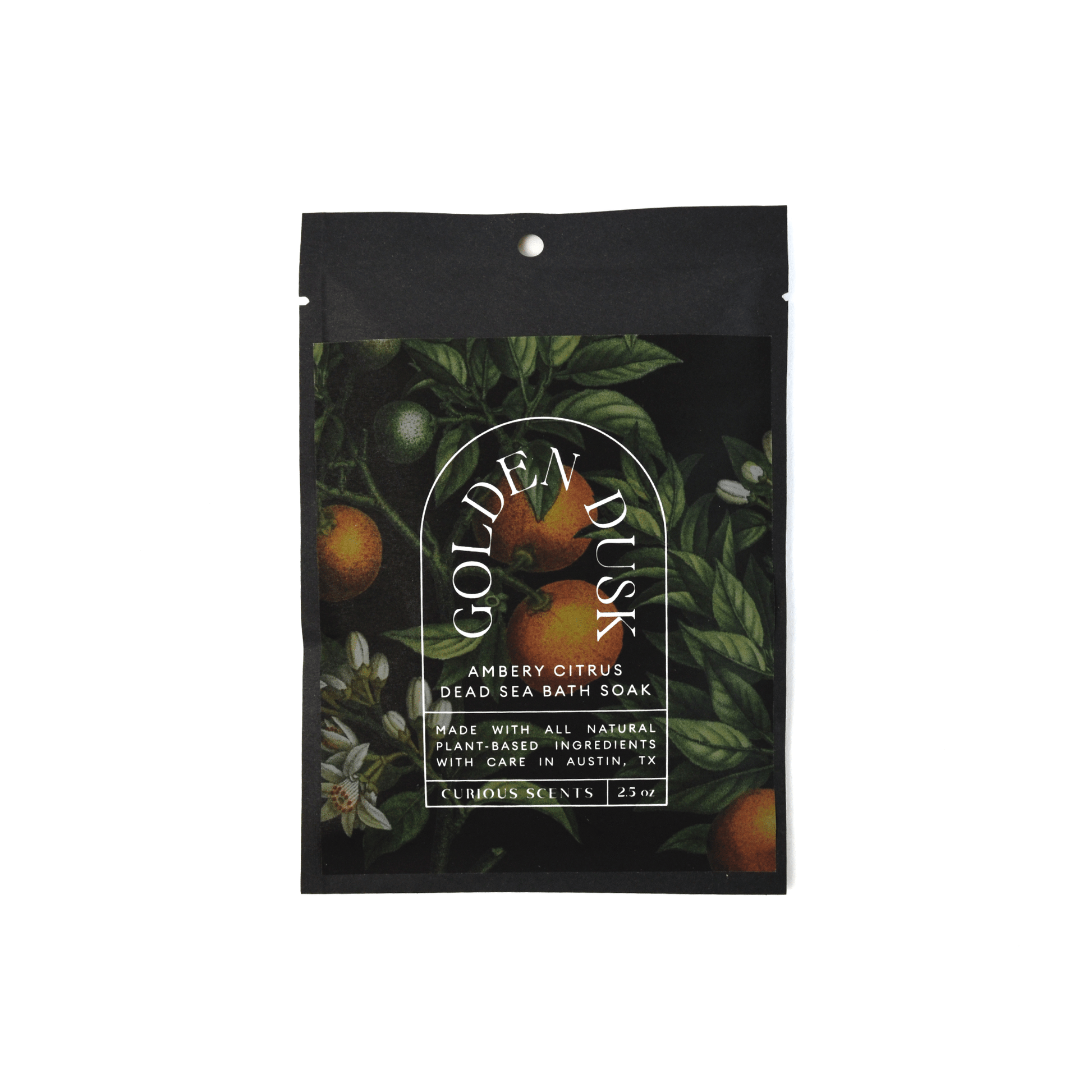 Golden Dusk Amber and Citrus Sea Salt Bath Soak Pouch Sachet - Tsuru