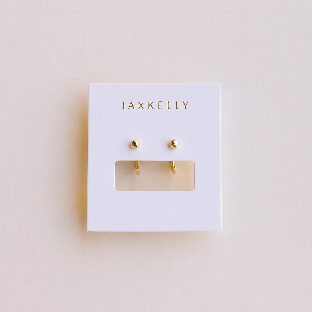 Huggies - Gold Sphere - Gold Earrings