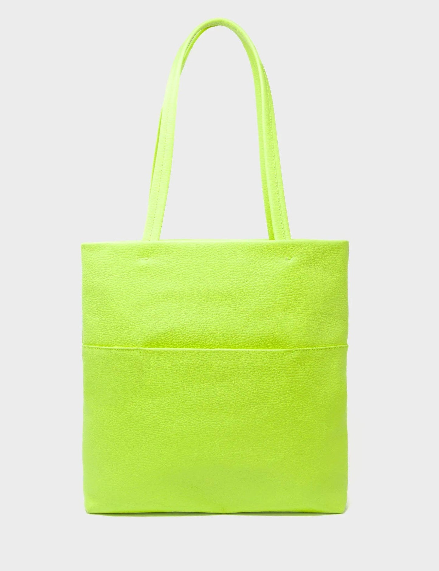 Matt Sharp Green Leather Tote Bag - Floralia Design