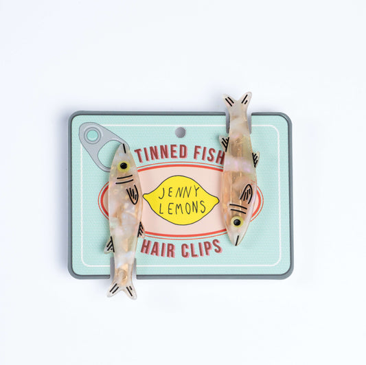 Gold Sardine Alligator Hair Clip Set