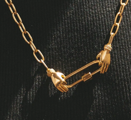 In your hands Carabiner Paperclip Necklace