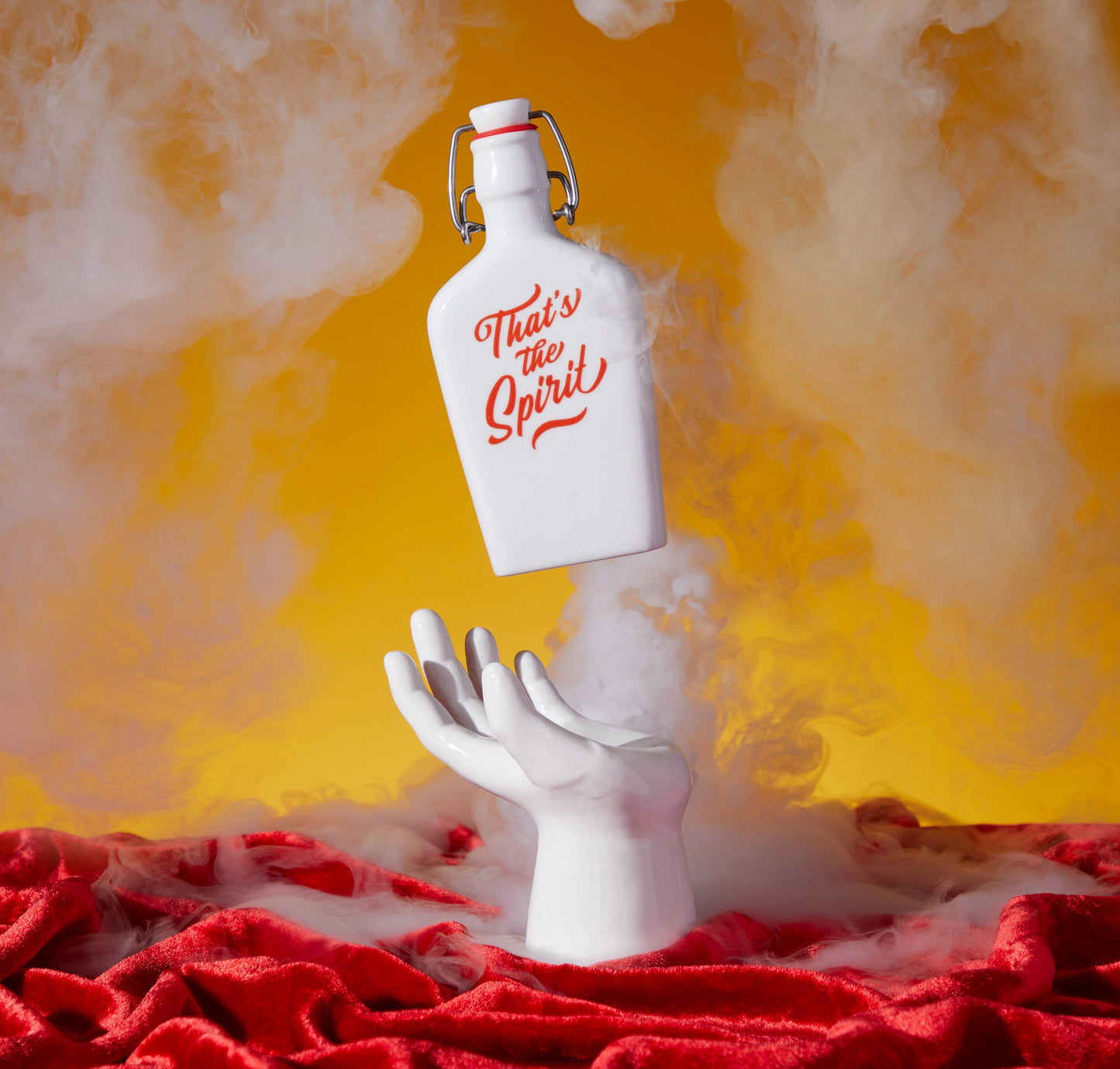 Brass Monkey That's The Spirit Porcelain Flask