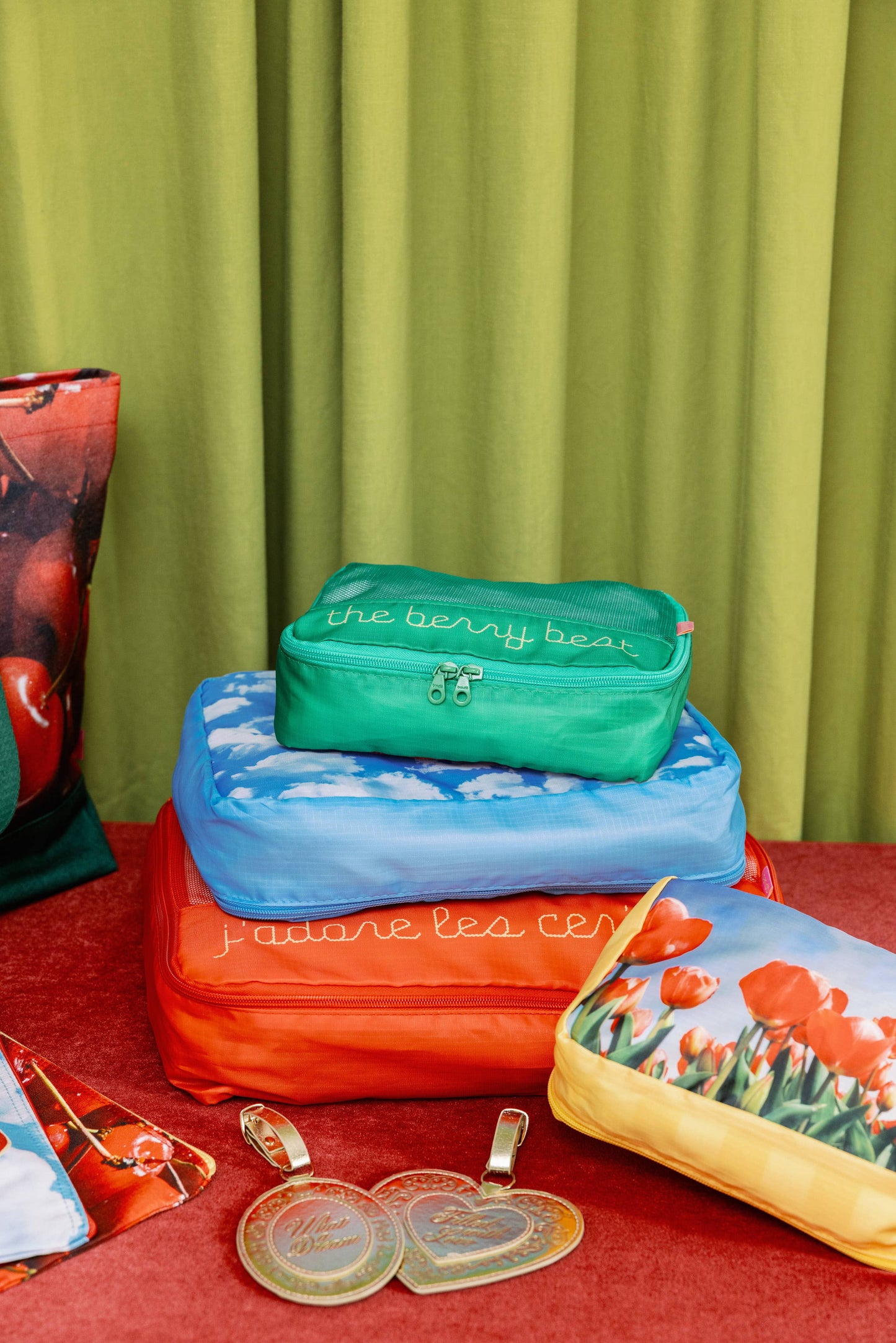 Packing Cube Set, J'adore Les Cerises
