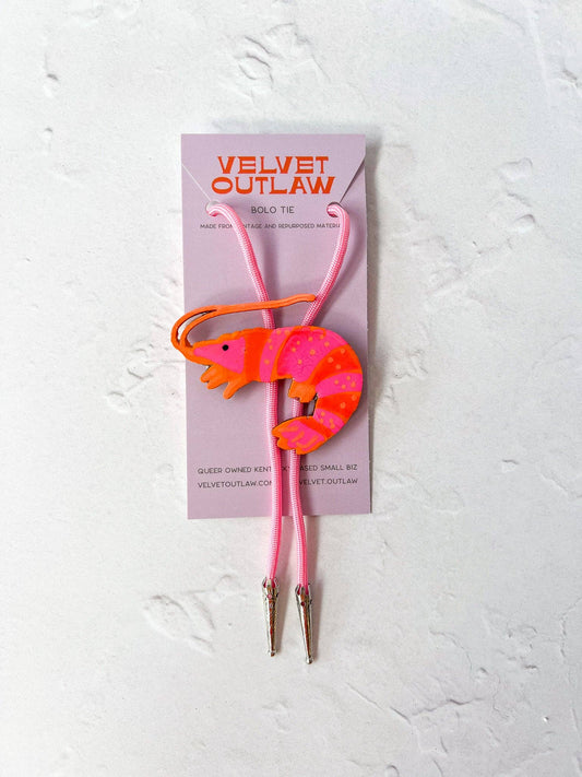 Shrimp Bolo Tie - Unique Handmade Western Neckwear