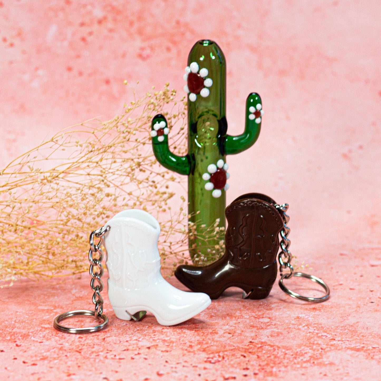 Boot Bottle Opener Keychain - White - Tsuru