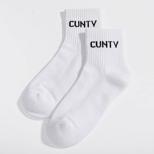 Cunty Socks: White