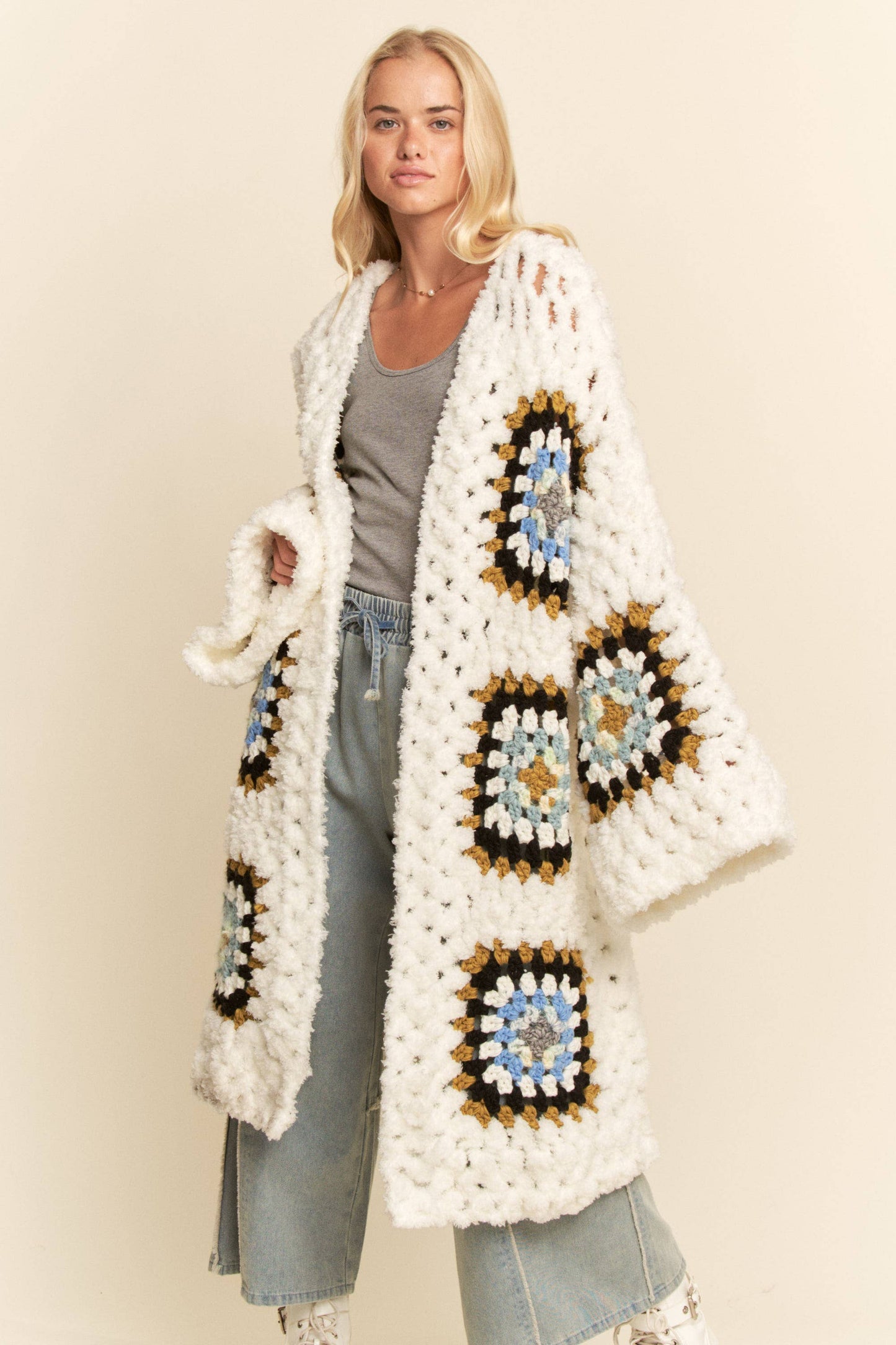 PRINT LONG SLEEVES BUTTON DOWN CARDIGAN