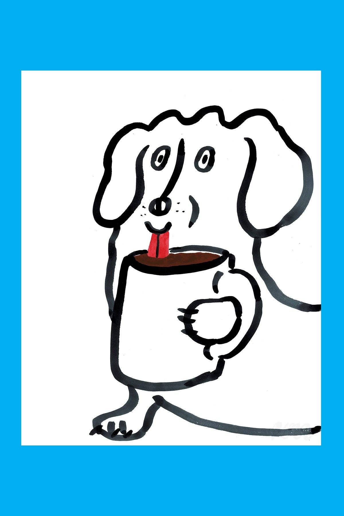 Coffee Dog Print