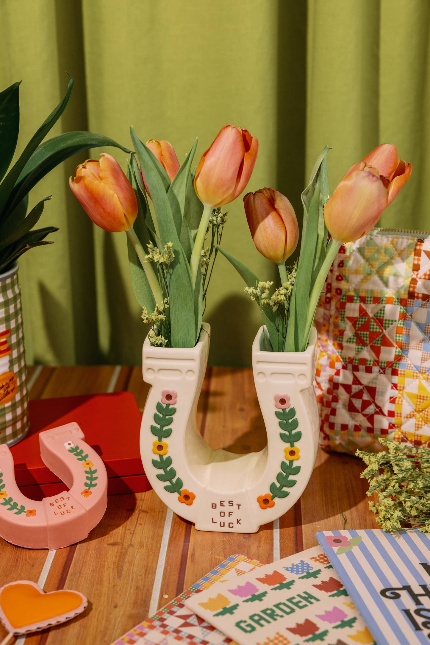 Ceramic Vase, Horseshoe