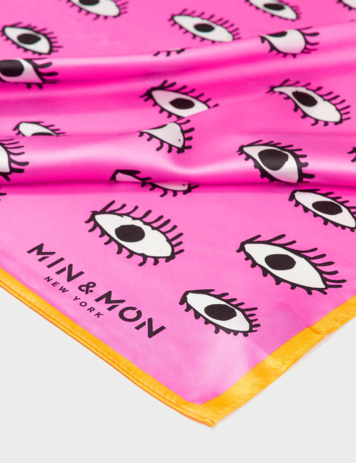 Pink Silk Headscarf - All Over Eyes