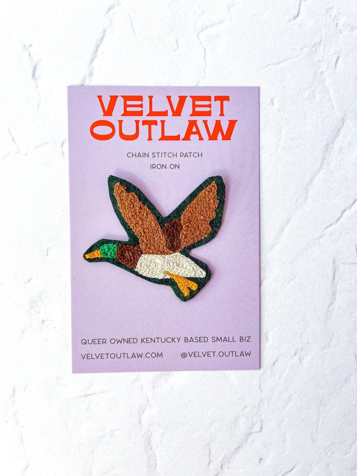 Duck Chain Stitch Iron On Patch