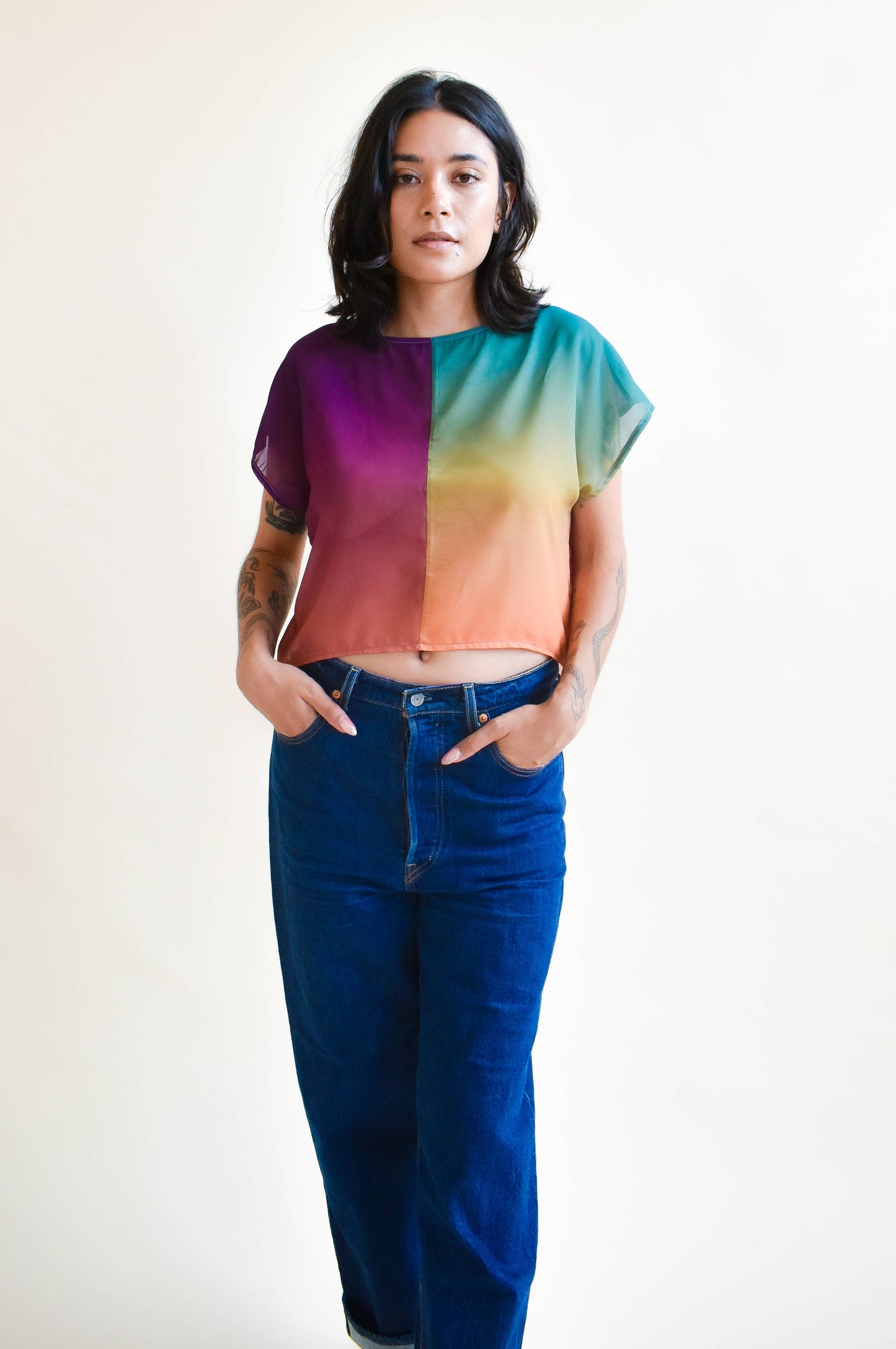 OOAK Fox Crop in Sunset