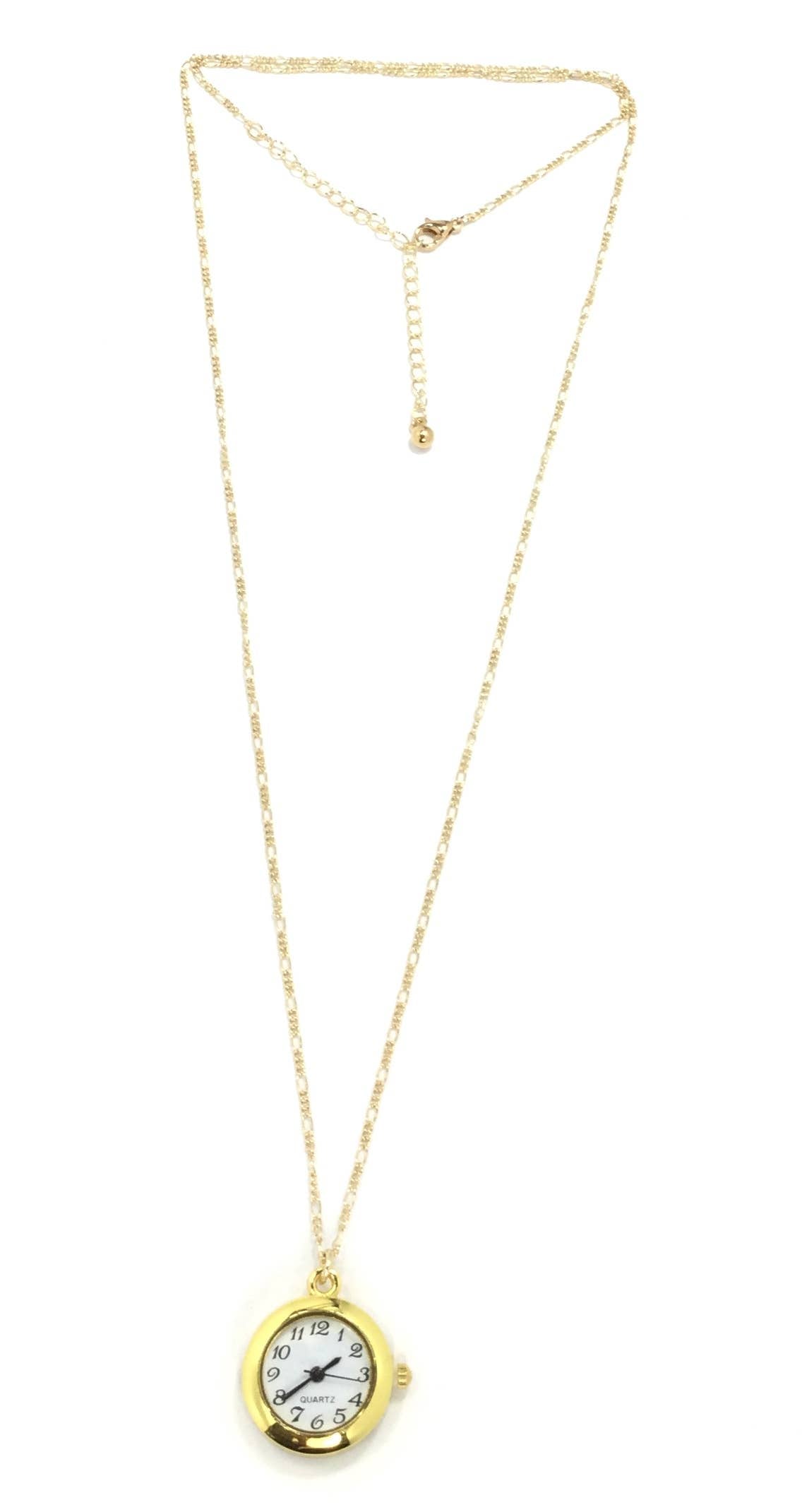 Gold Clock Necklace