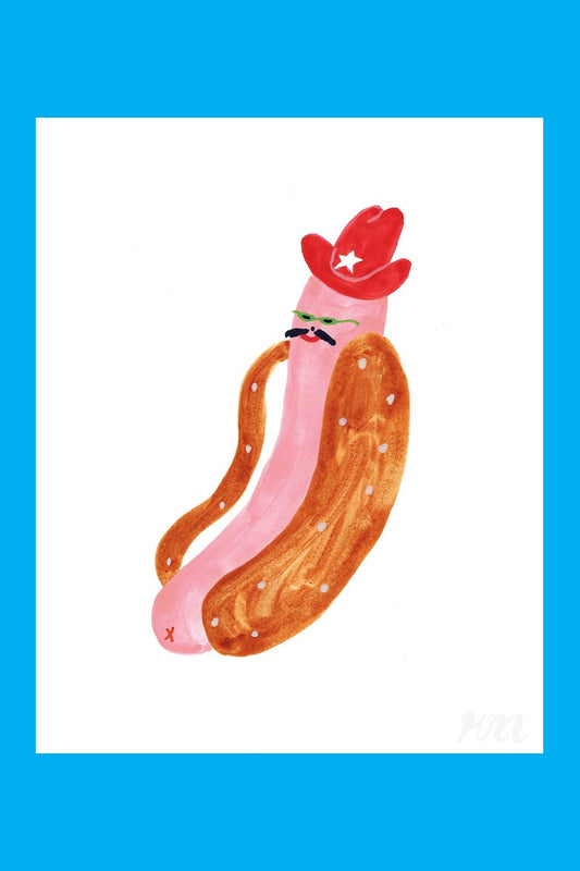 Cowboy Hotdog Print