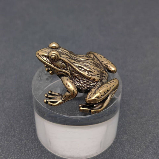 Vintage Brass Frog Desktop Ornaments Decorations