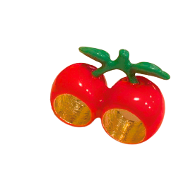Cherry Season-Double Fruit Ring- Two Finger Ring