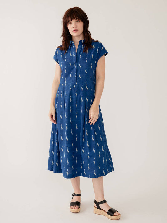 Emily Dress Indigo Goose