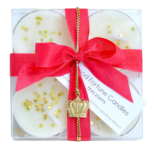Tealight Candles - Good Fortune - Royal Crown - Set of 4
