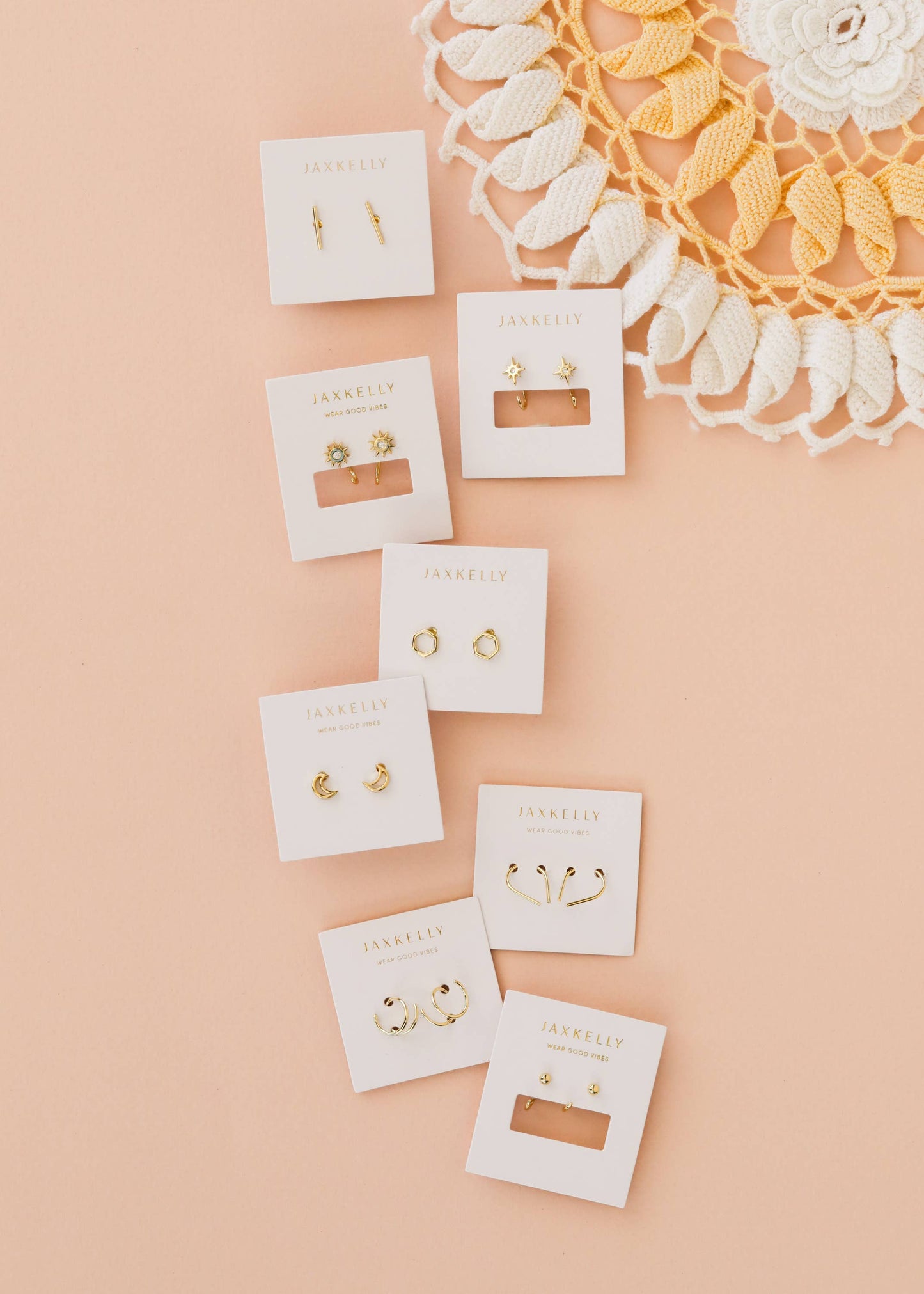 Huggies - Gold Sphere - Gold Earrings
