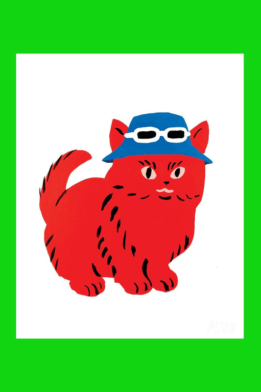 Red Kitten Pet Store Cat Print