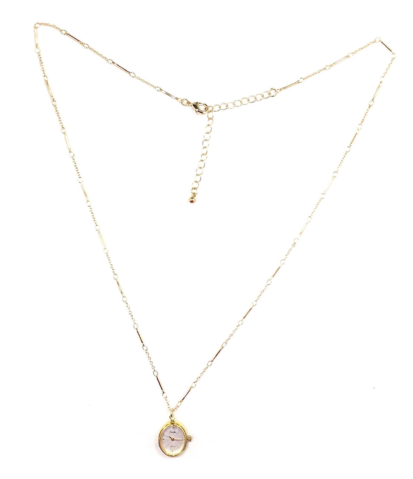 Gold Clock Necklace