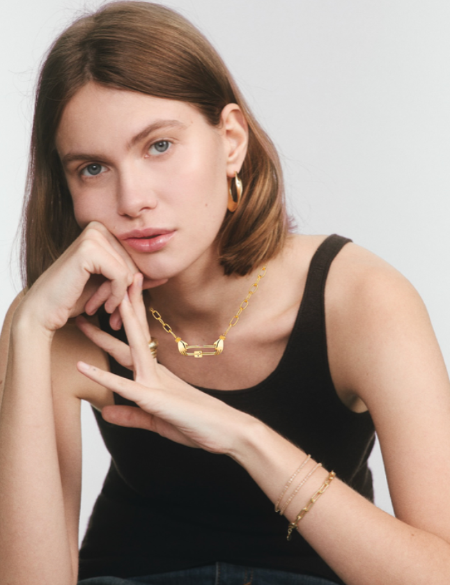In your hands Carabiner Paperclip Necklace