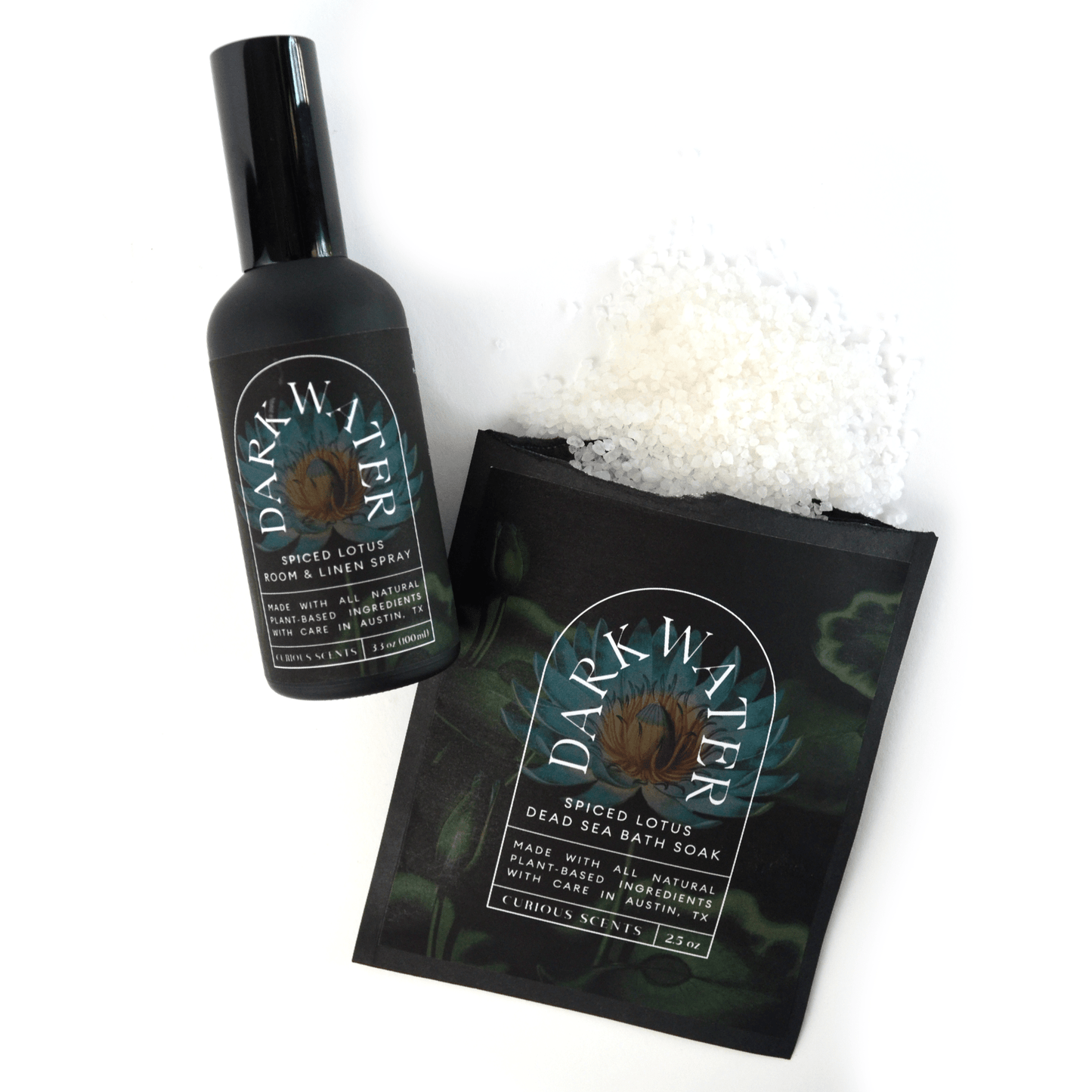 Dark Water Spiced Lotus Botanical Sea Salt Bath Soak Pouch - Tsuru