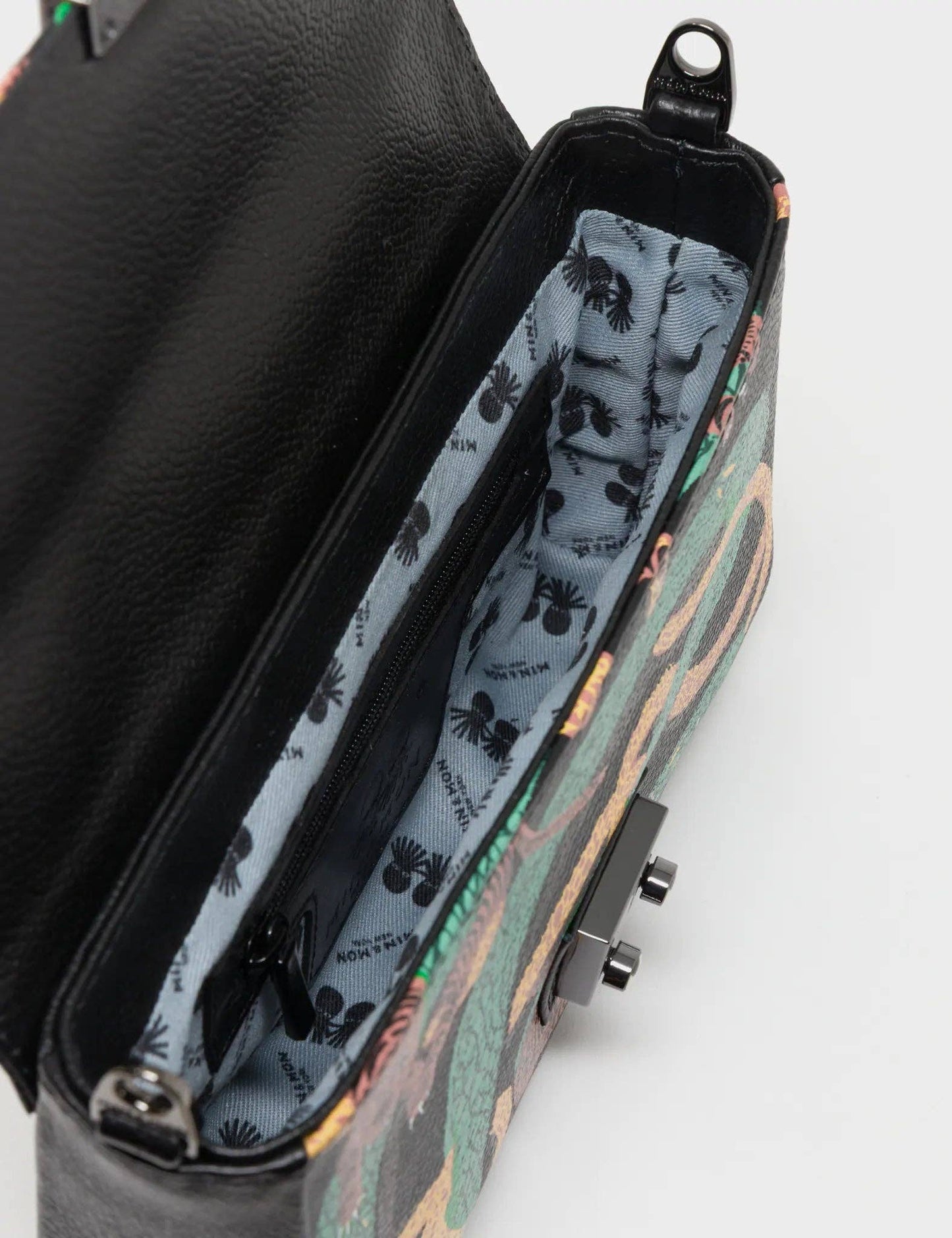 Amantis Black Leather Crossbody Mini Handbag - Tangle Tales Design