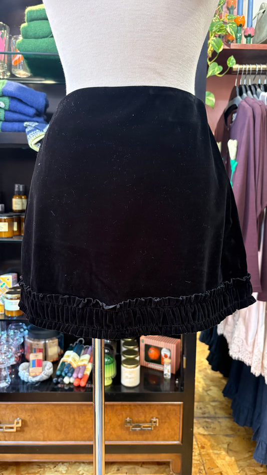 Black Velvet Skirt