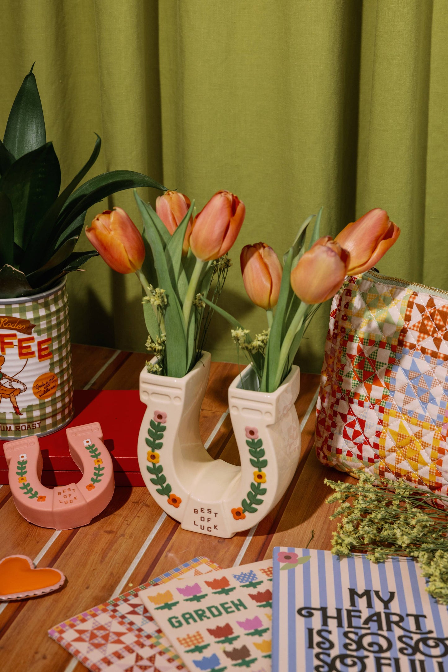 Ceramic Vase, Horseshoe