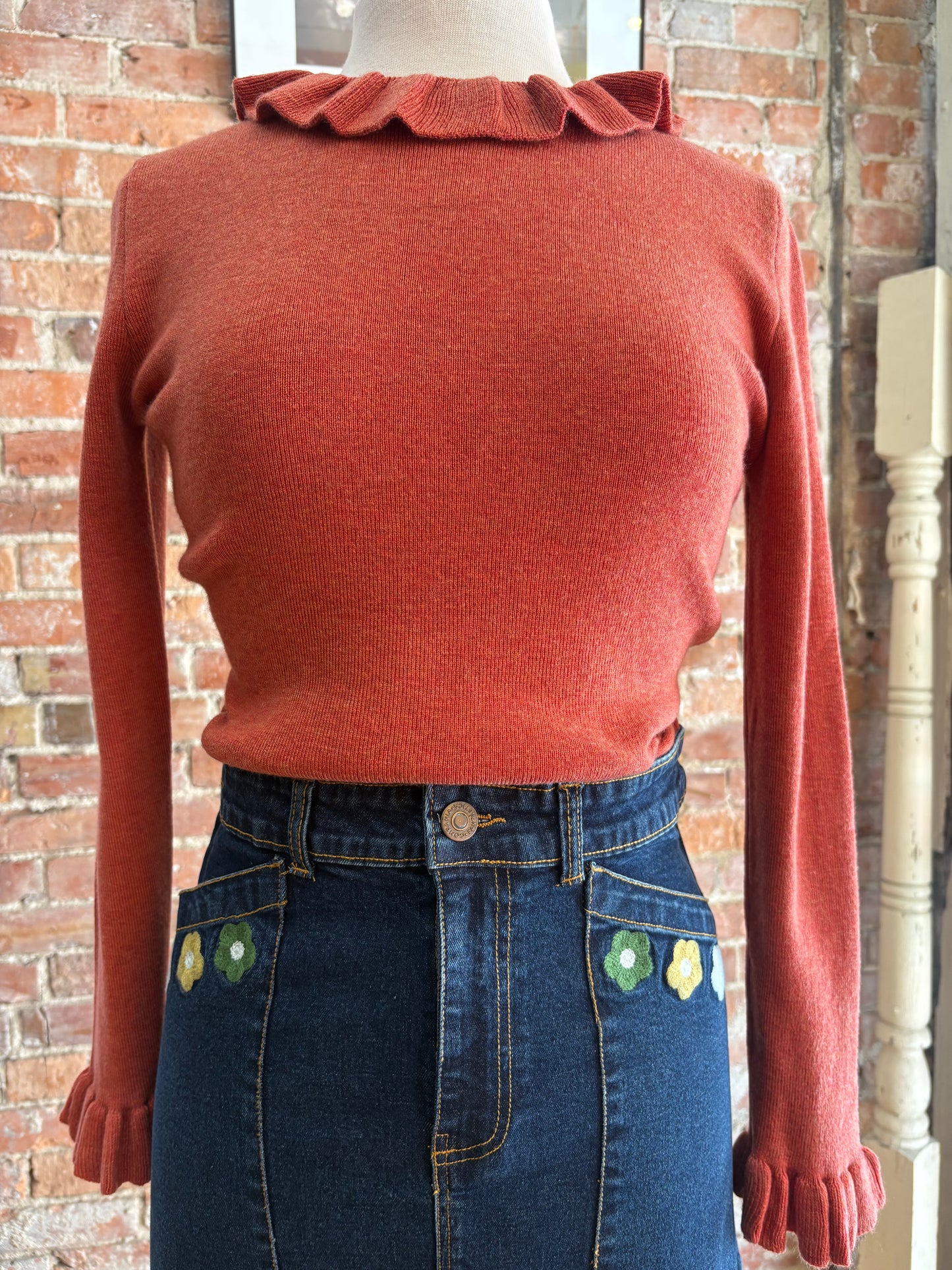 Ruffle Collar Top