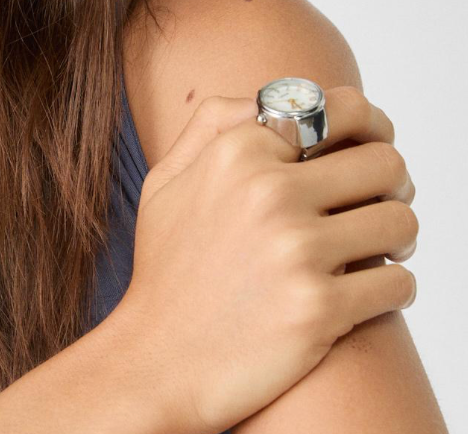 Watch Ring- Stainless Steel- Quartz Stretch Ring- Gift Box