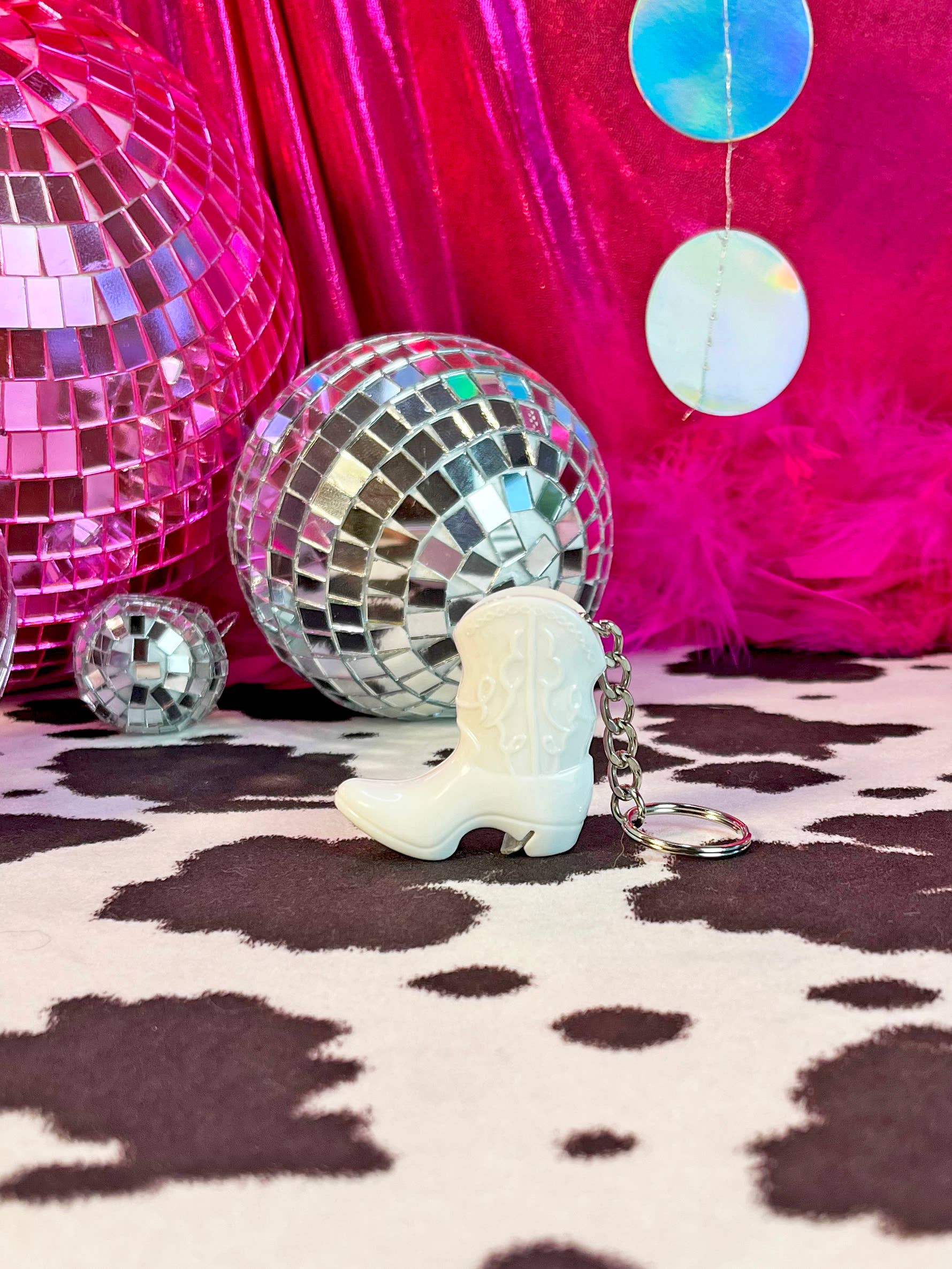 Boot Bottle Opener Keychain - White - Tsuru