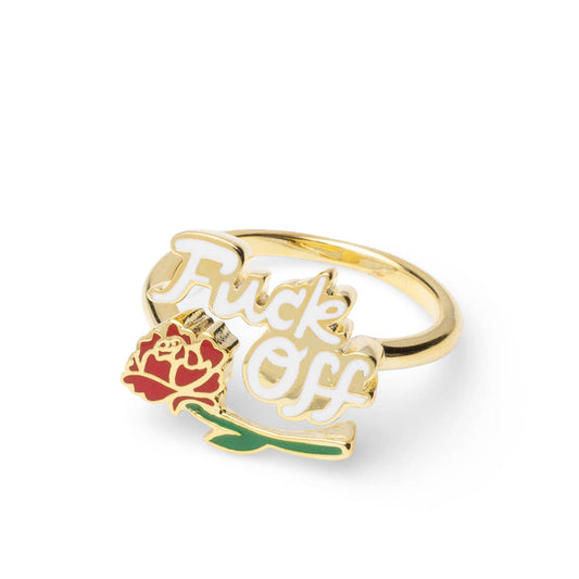 F*ck Off Adjustable Gold Ring | Swear Word Jewelry