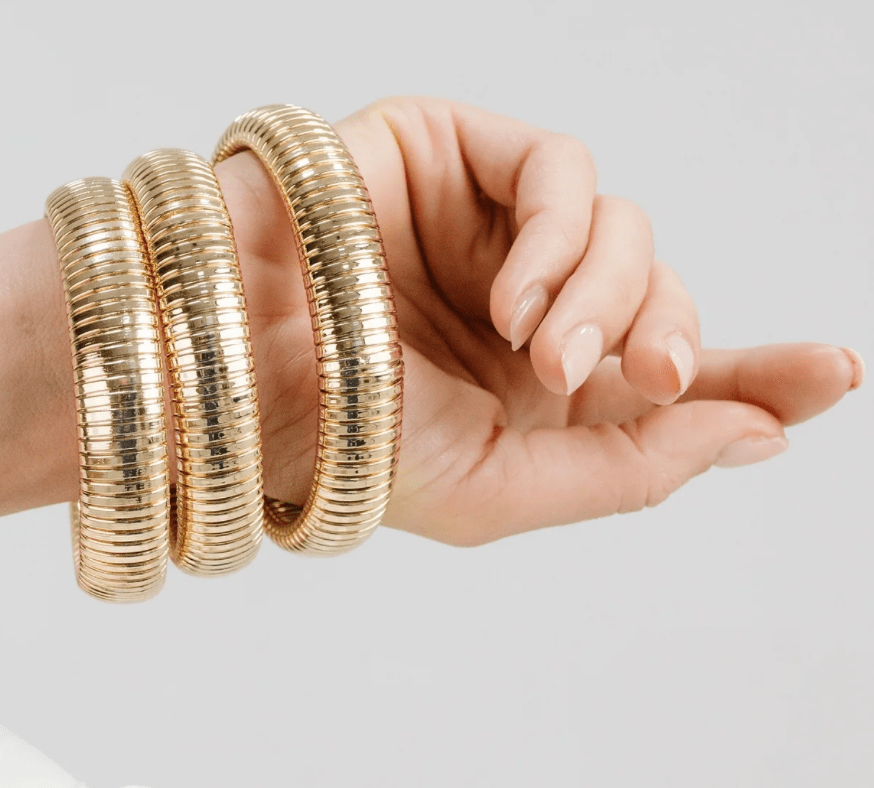  Cobra Tobogas Omega Stretch - Stainless Steel - 14K Gold - Tsuru