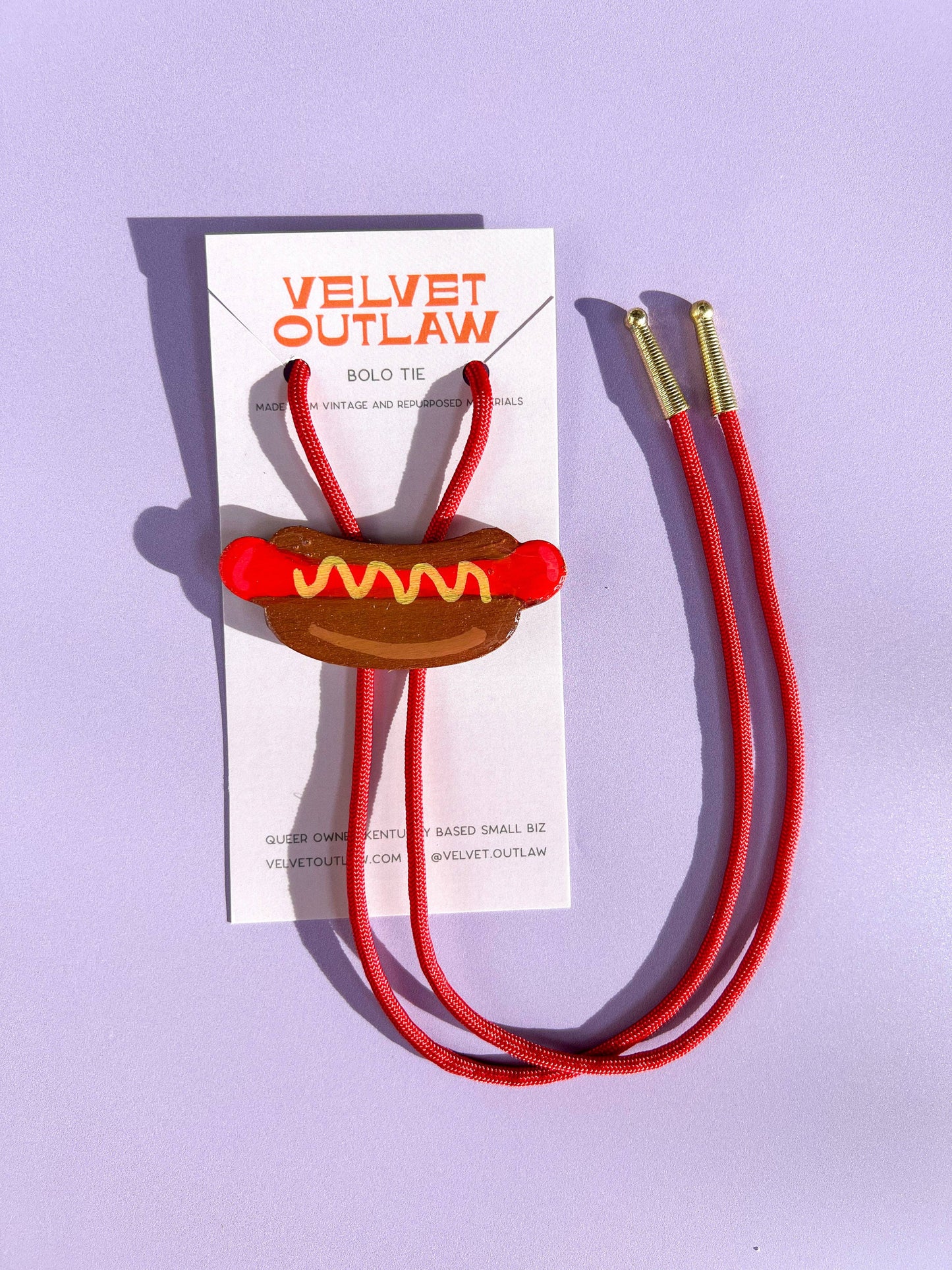 Hot Dog Bolo Tie - Fun Western Accessory