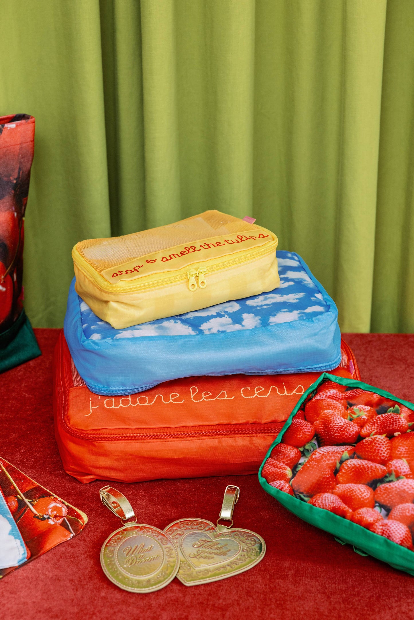 Packing Cube Set, J'adore Les Cerises