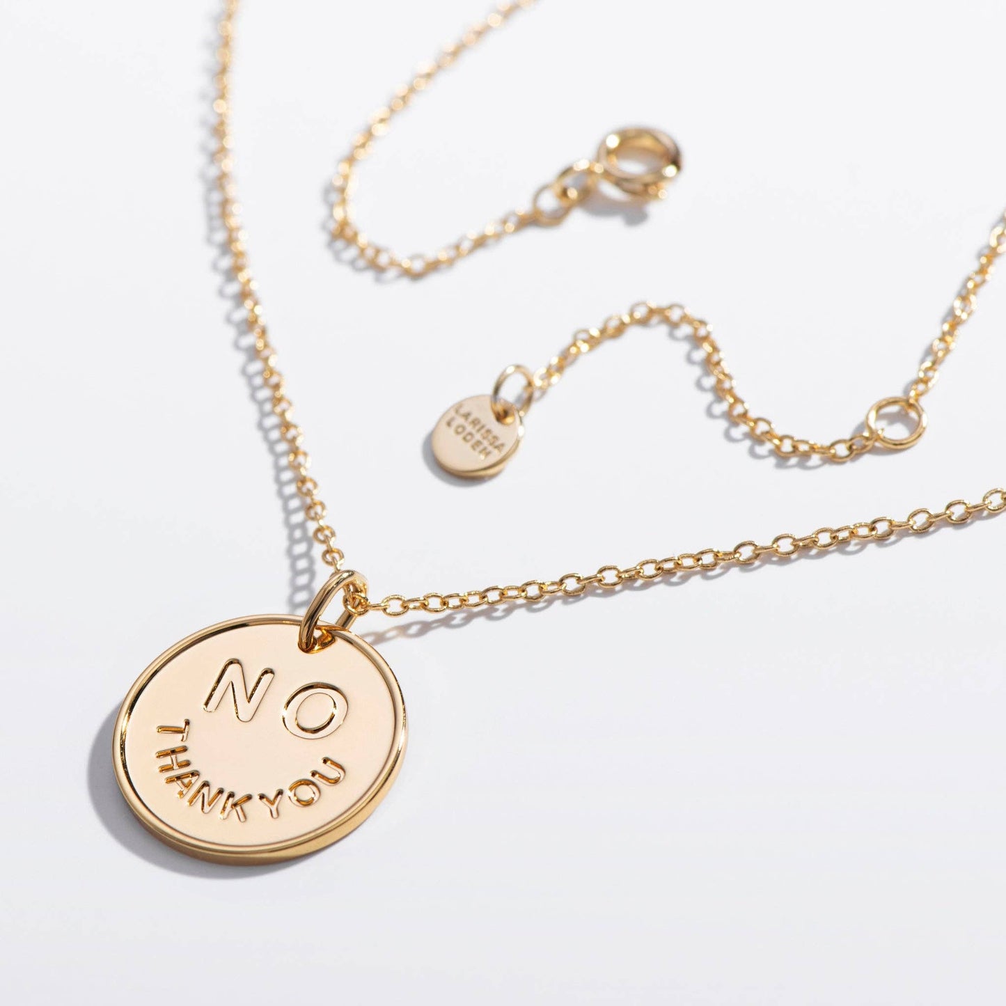 No Thank You Pendant Necklace