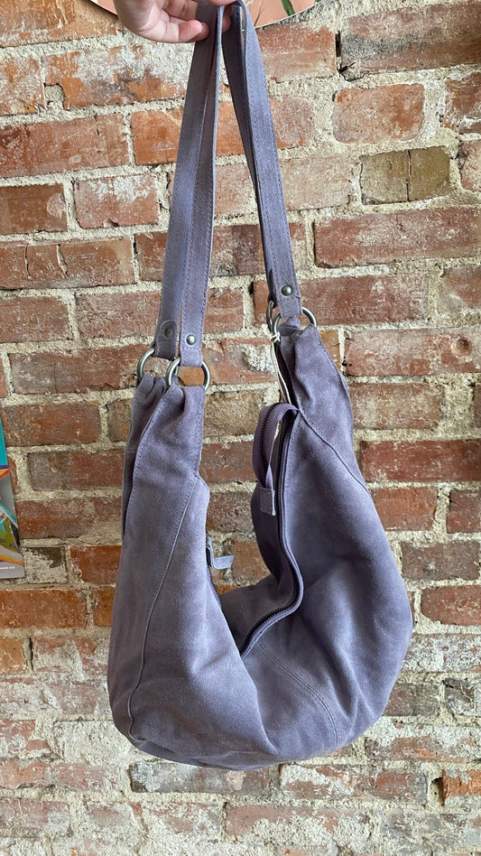 Roma Suede Tote in Lilac Dusk - Tsuru