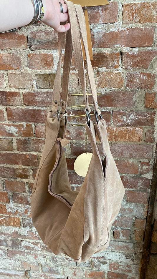 Roma Suede Tote in Candies