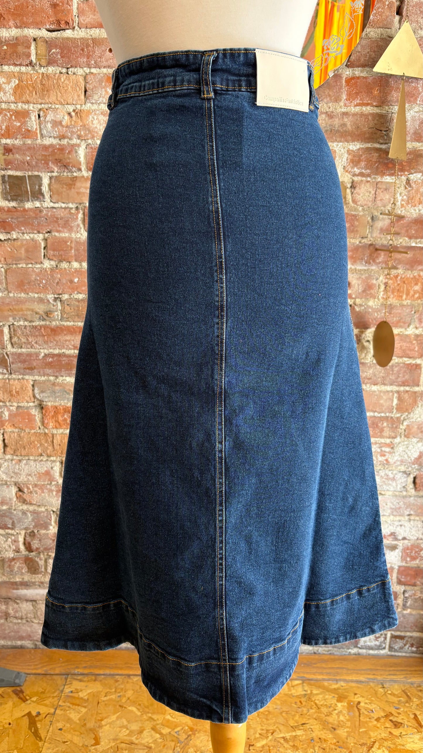 Euphonia Denim Midi Skirt